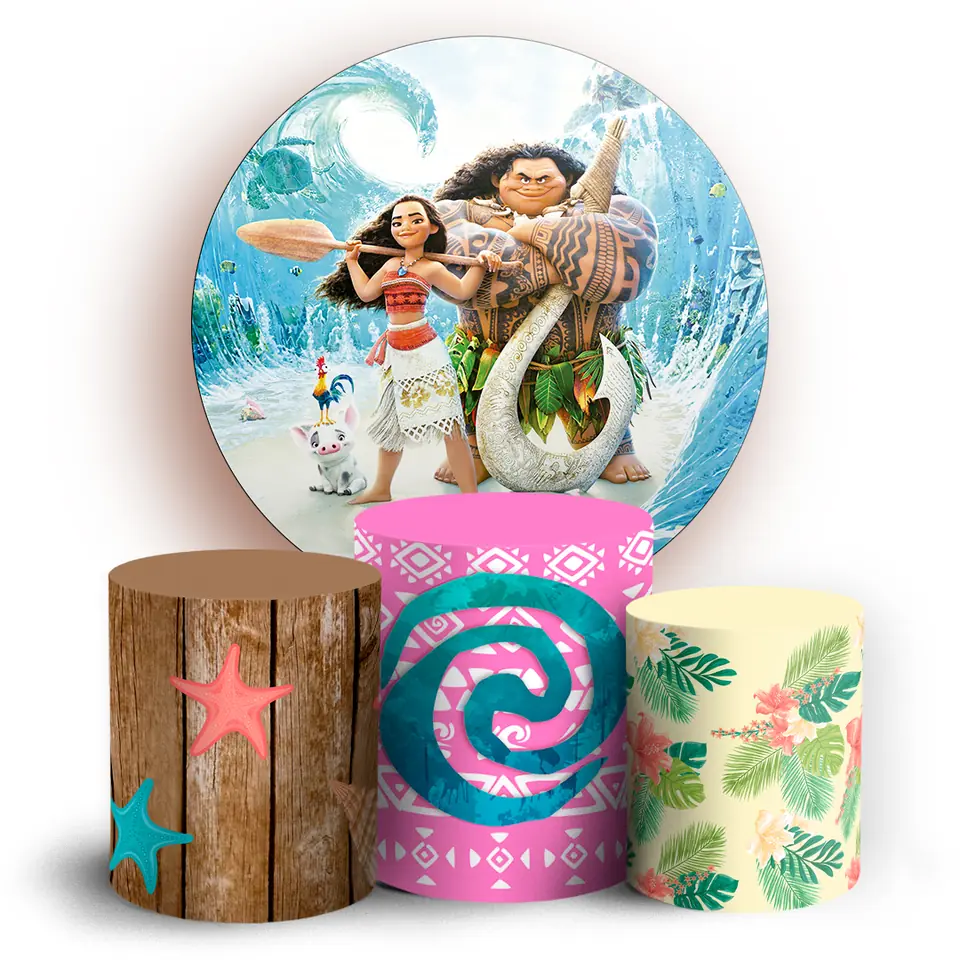 Kit panel circular trio de fundas - Moana