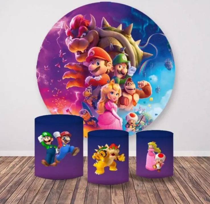 Kit panel circular trio de fundas - Mario Bross
