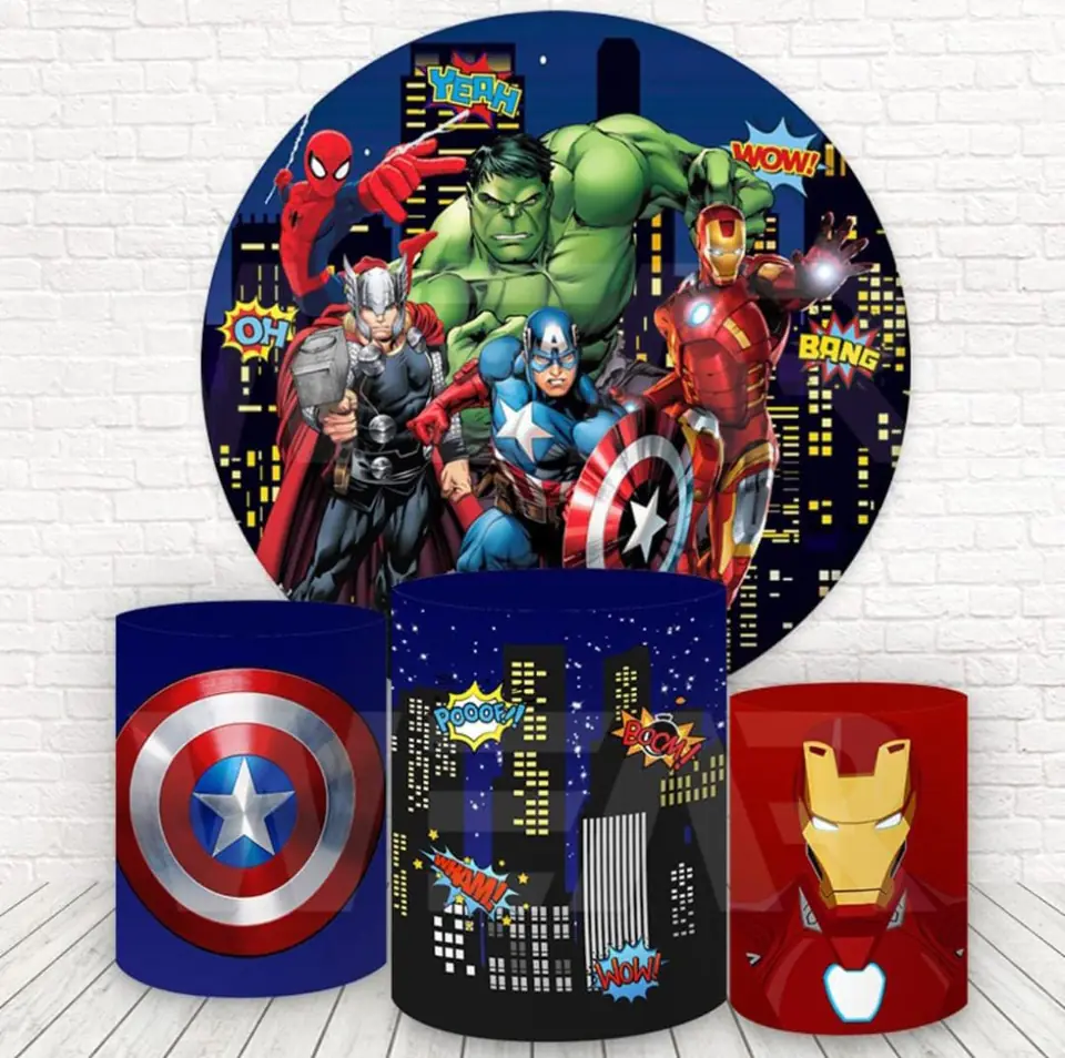 Kit panel circular trio de fundas - Super Heroes Advengers