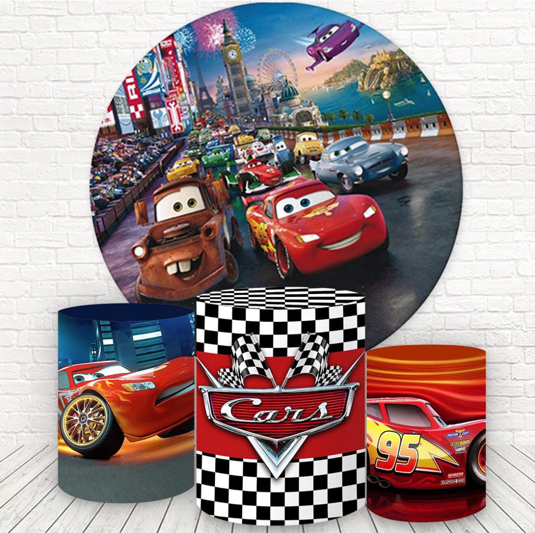 Kit panel circular trio de fundas - Cars