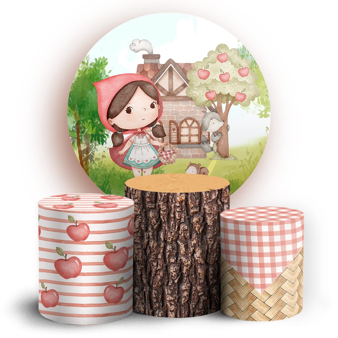 Kit panel circular trio de fundas - Caperuzita Roja