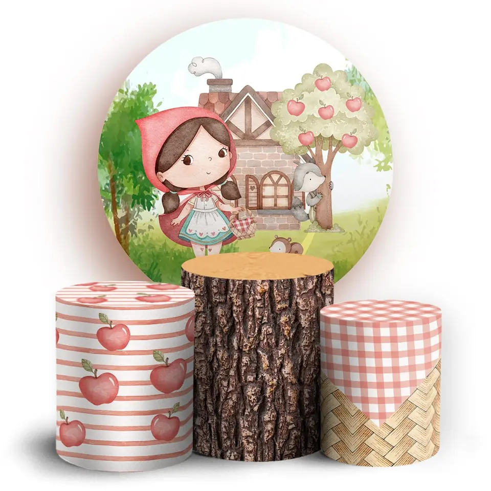 Kit panel circular trio de fundas - Caperuzita Roja