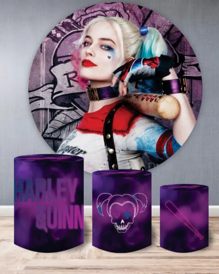Kit panel circular trio de fundas – Harley Quinn