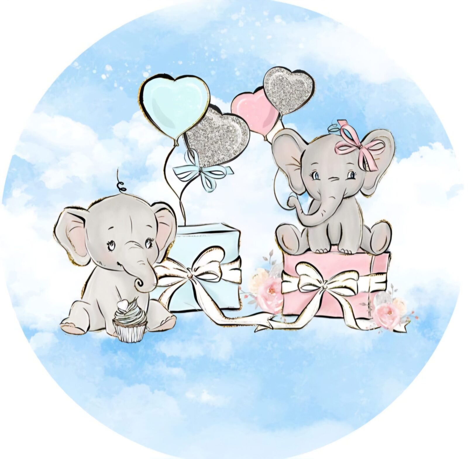 Panel Circular - Elefante
