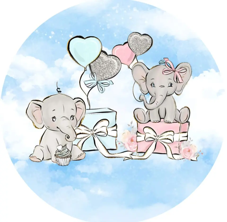 Panel Circular - Elefante