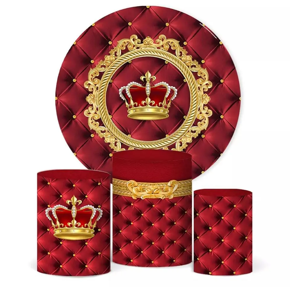 Kit panel circular trio de fundas - Realeza Rojo