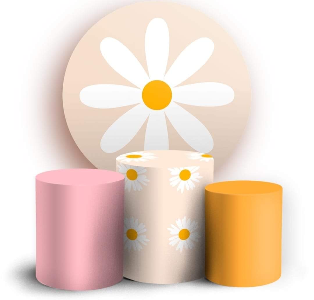 Kit panel circular trio de fundas - Margaritas