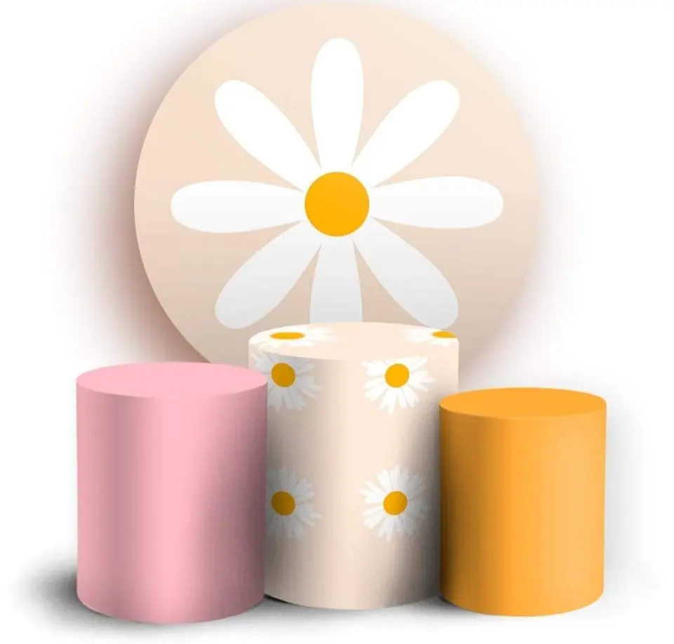 Kit panel circular trio de fundas - Margaritas