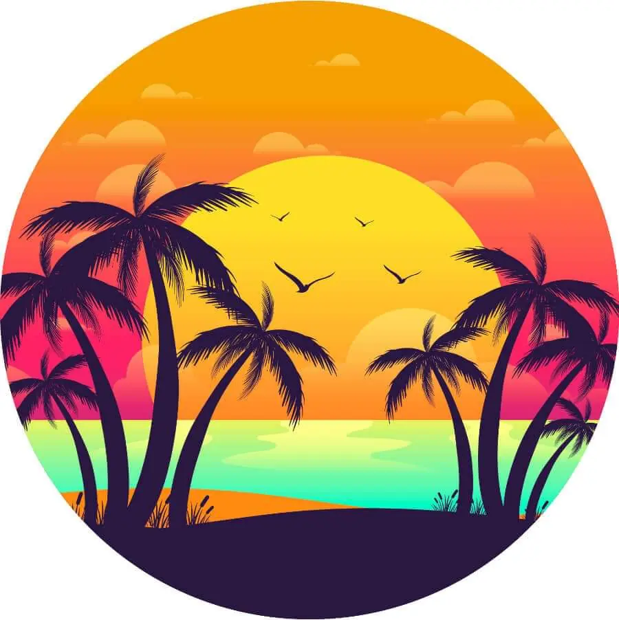 Panel Circular - Atardecer
