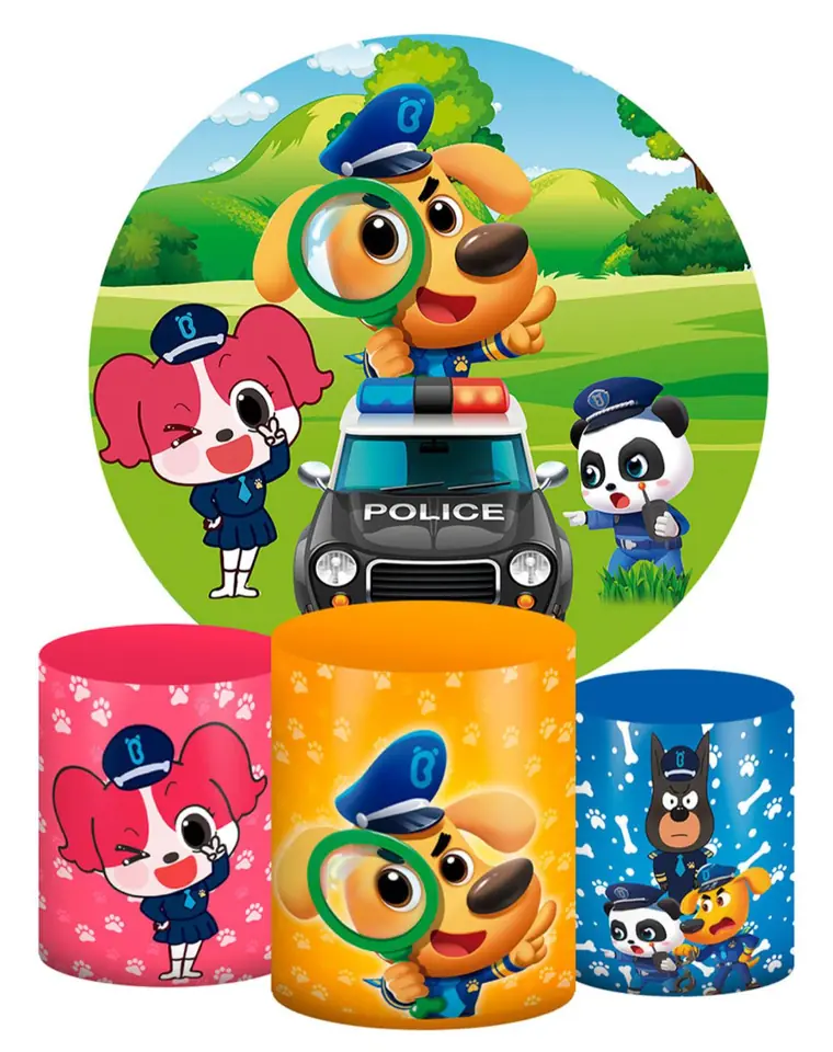 Kit panel circular trio de fundas – Sheriff Labrador