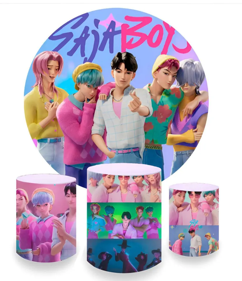 Kit panel circular trio de fundas – Saja Boys K-Pop Demon