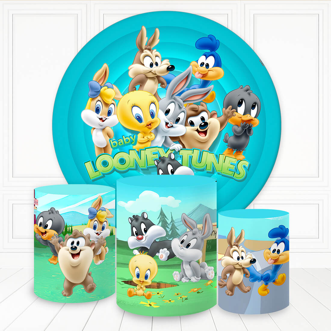 Kit panel circular trio de fundas – Looney Tunes