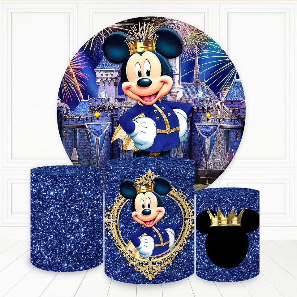 Kit panel circular trio de fundas - Mickey Realeza