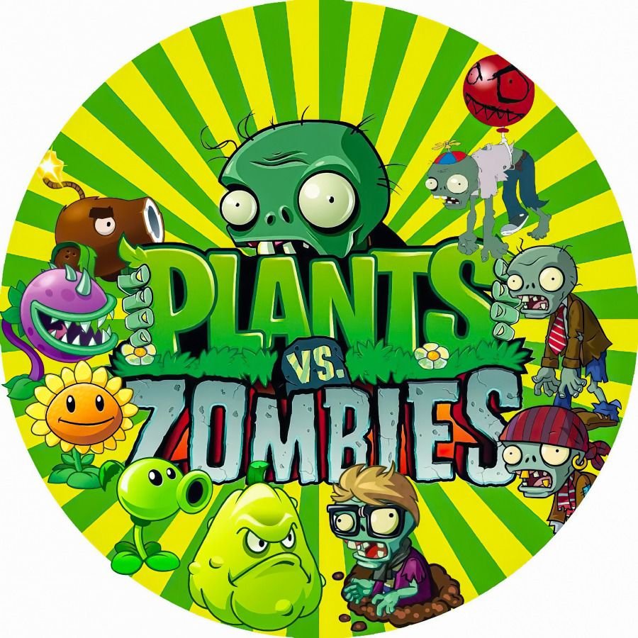 Panel Circular - Plantas vs Zombies