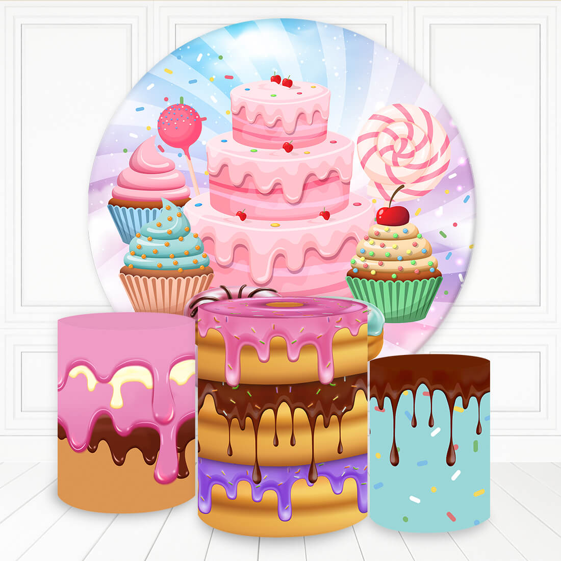 Kit panel circular trio de fundas - Dulces