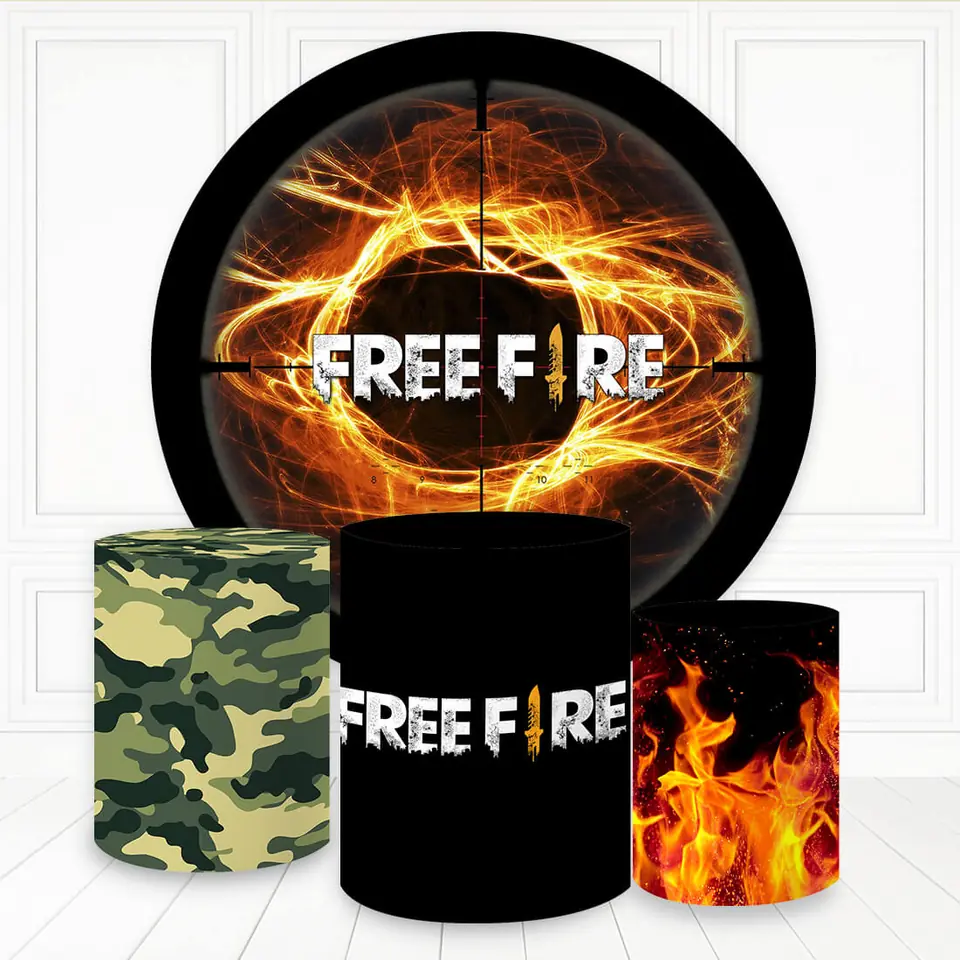 Kit panel circular trio de fundas - Free Fire