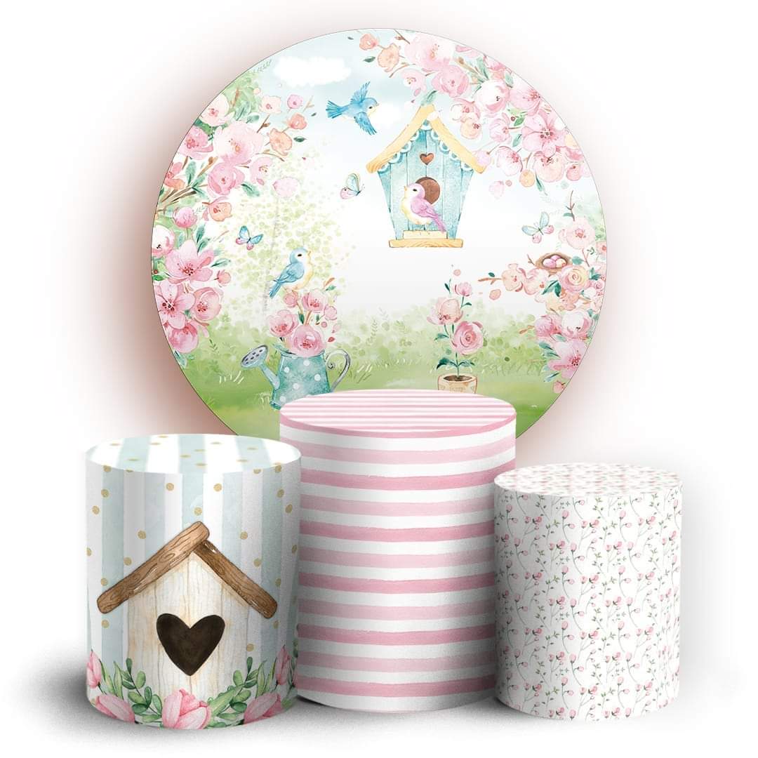 Kit panel circular trio de fundas - Jardin Encantado