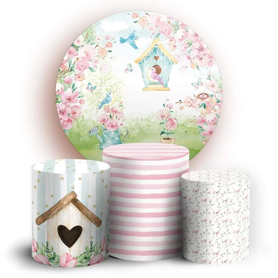 Kit panel circular trio de fundas - Jardin Encantado