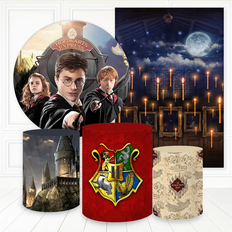 Kit panel circular,panel lateral trio de fundas - Harry Potter