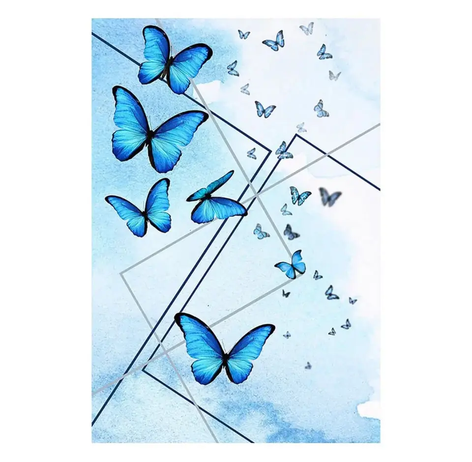 Panel Lateral 1.50x2.20 - Mariposas Azul