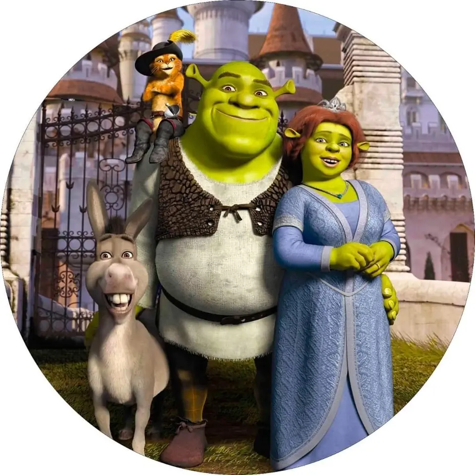 Panel Circular - Shrek & Fiona