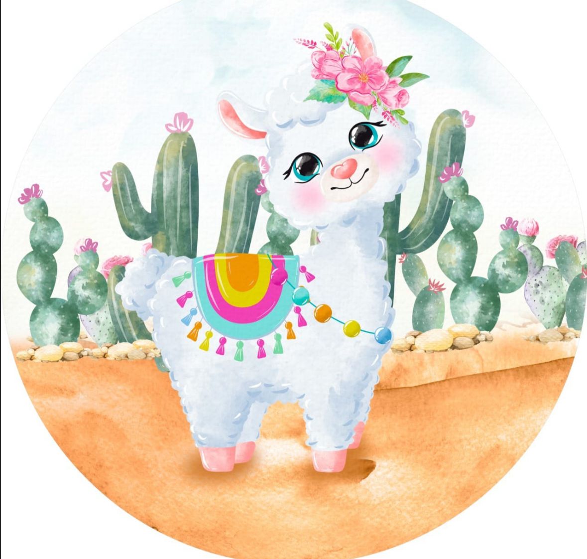 Panel Circular - Llama