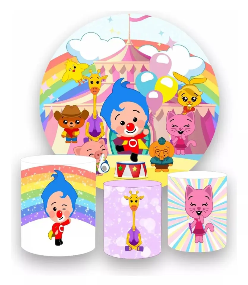Kit panel circular trio de fundas - Plim Plim Rosa