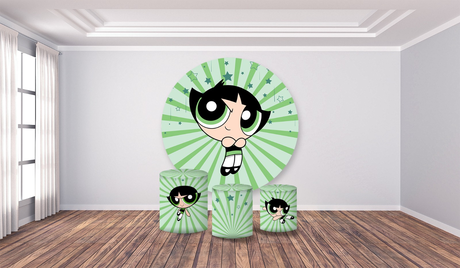 Kit panel circular trio de fundas - Las Chicas Super Poderosas
