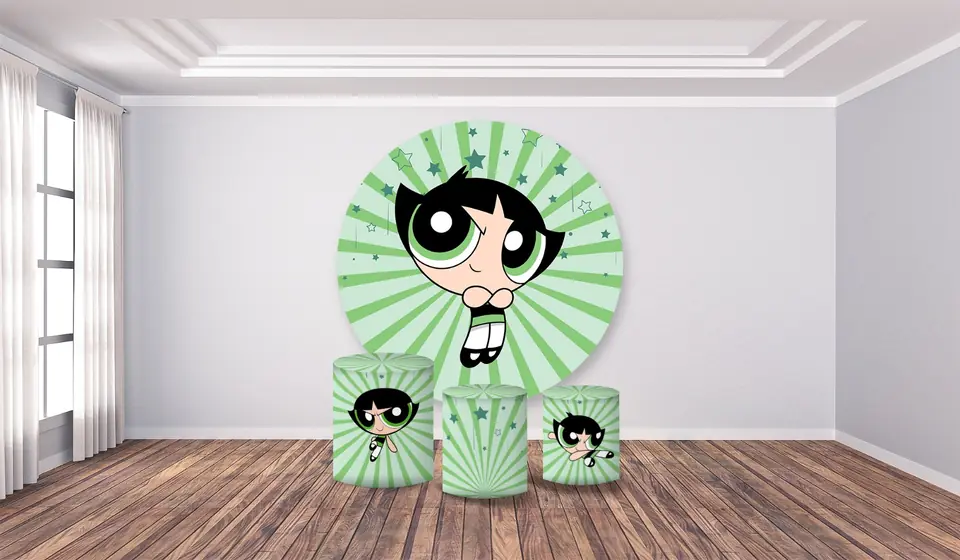 Kit panel circular trio de fundas - Las Chicas Super Poderosas