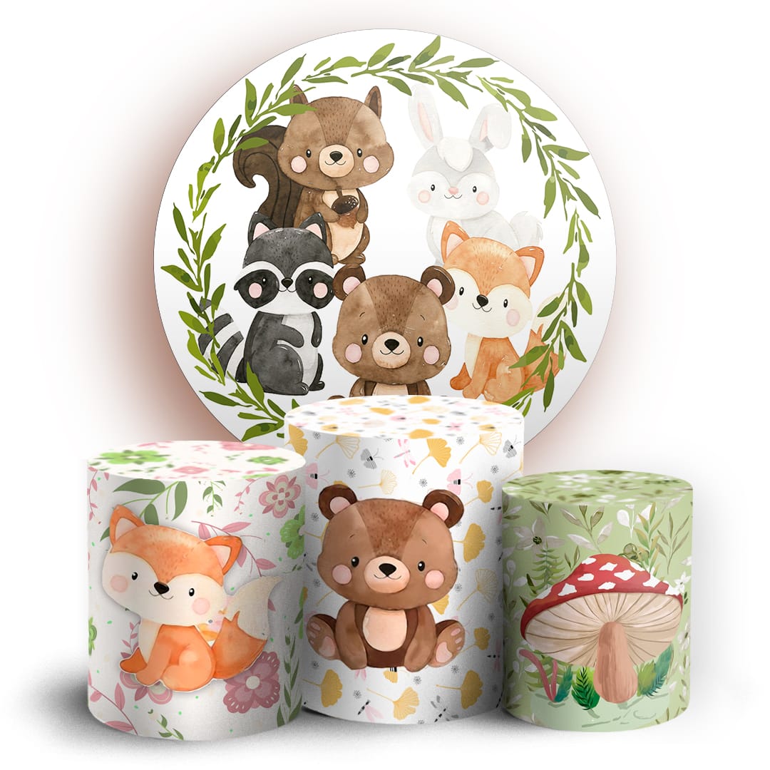 Kit panel circular trio de fundas - Bosque