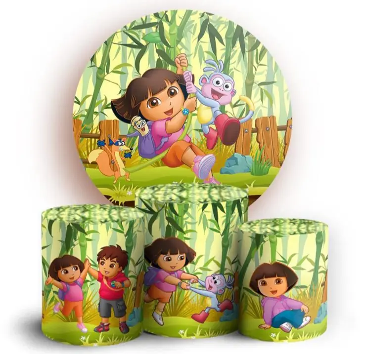 Kit panel circular trio de fundas - Dora la Exploradora