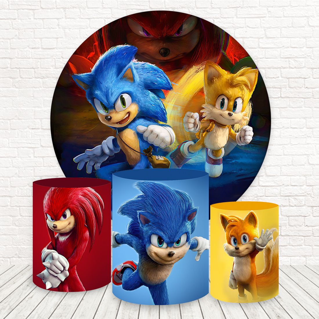 Kit panel circular trio de fundas - Sonic