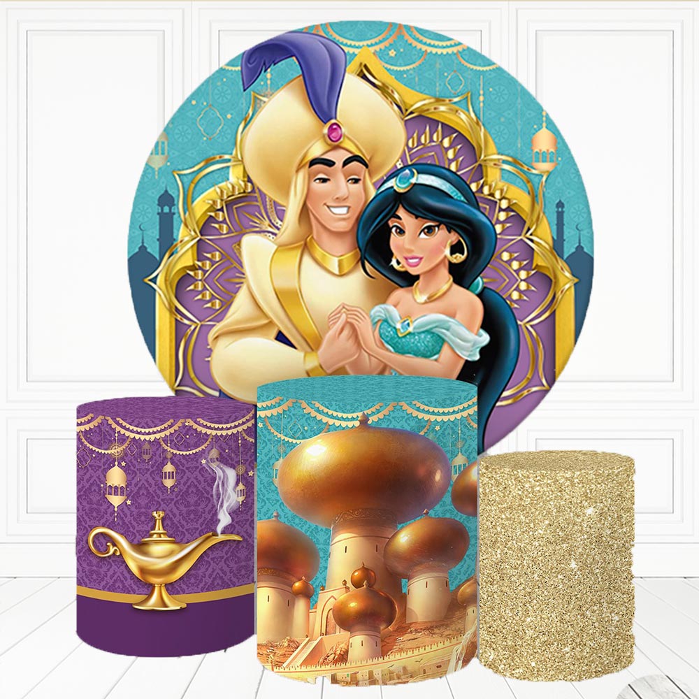 Kit panel circular trio de fundas - Jazmin & Aladdin