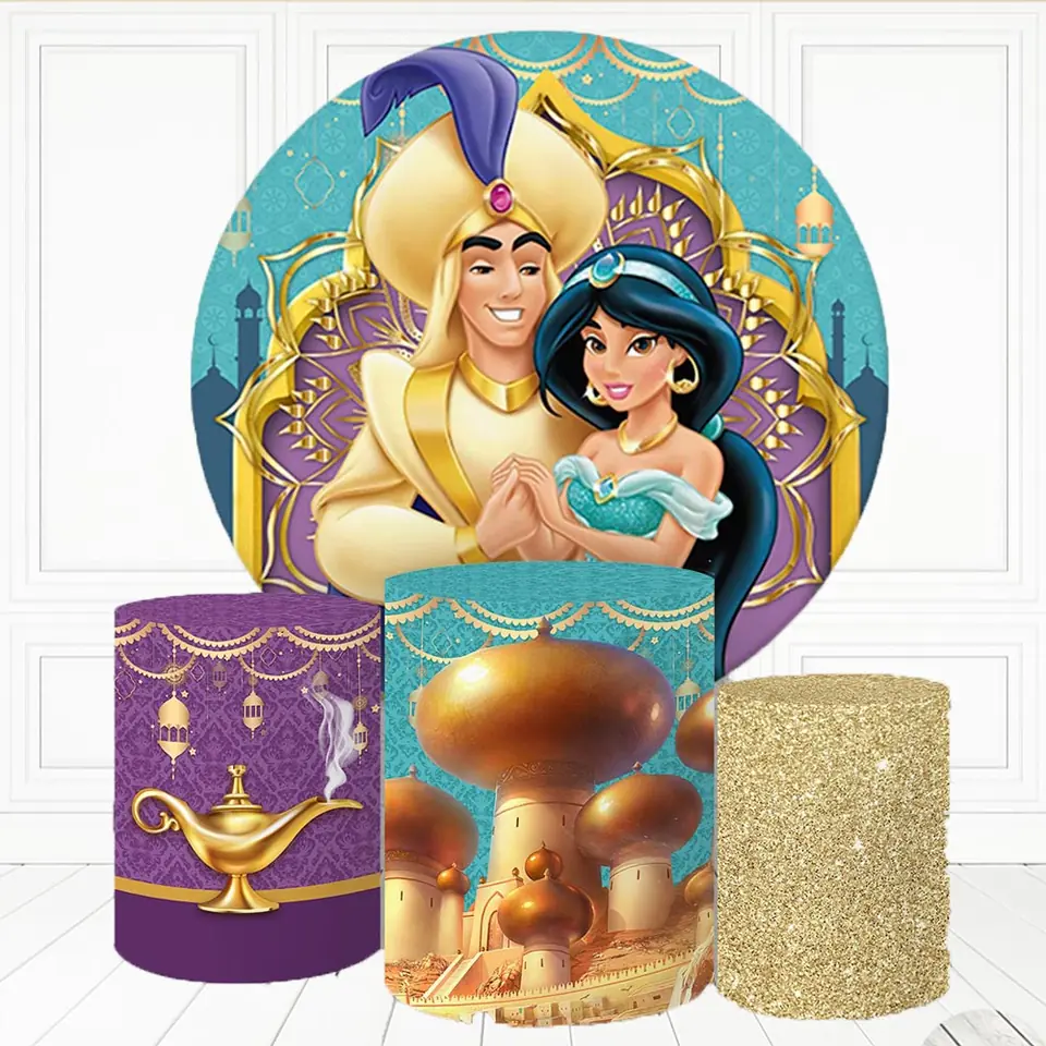 Kit panel circular trio de fundas - Jazmin & Aladdin