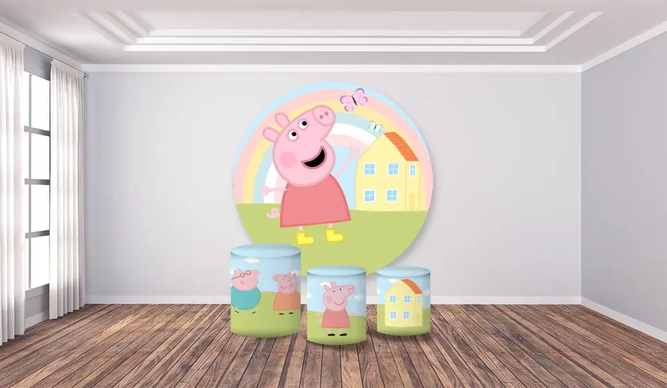 Kit panel circular trio de fundas - Peppa Pig