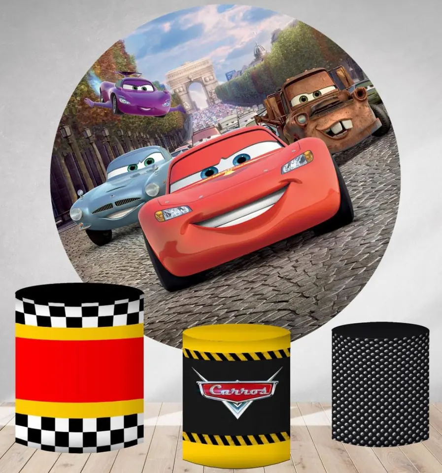 Kit panel circular trio de fundas - Cars