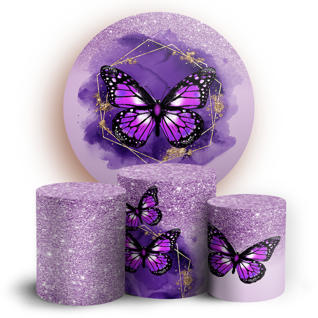 Kit panel circular trio de fundas - Mariposas