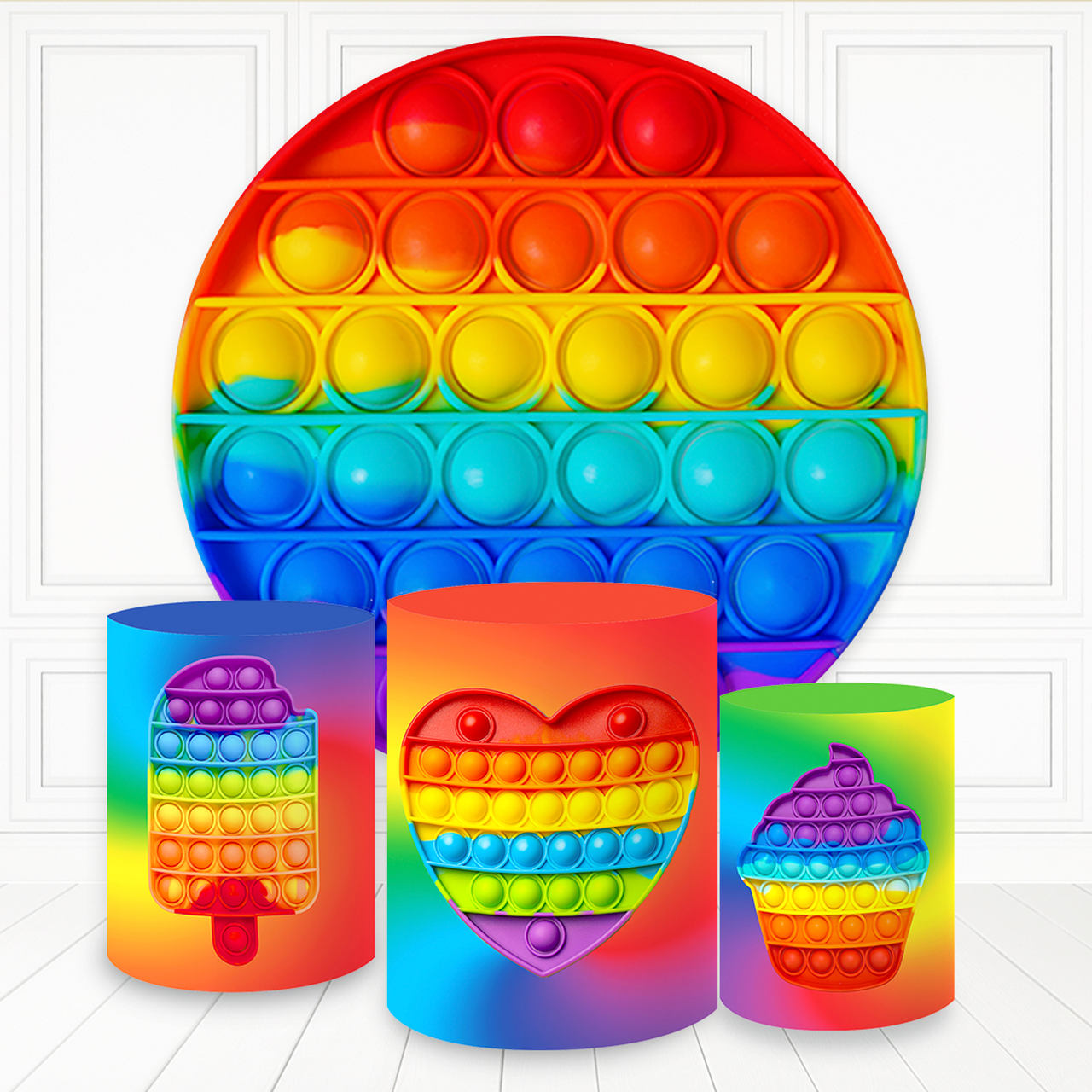 Kit panel circular trio de fundas - Pop it