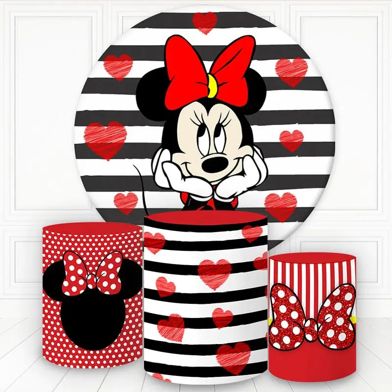 Kit panel circular trio de fundas - Minnie Roja