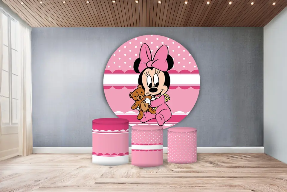 Kit panel circular trio de fundas - Minnie