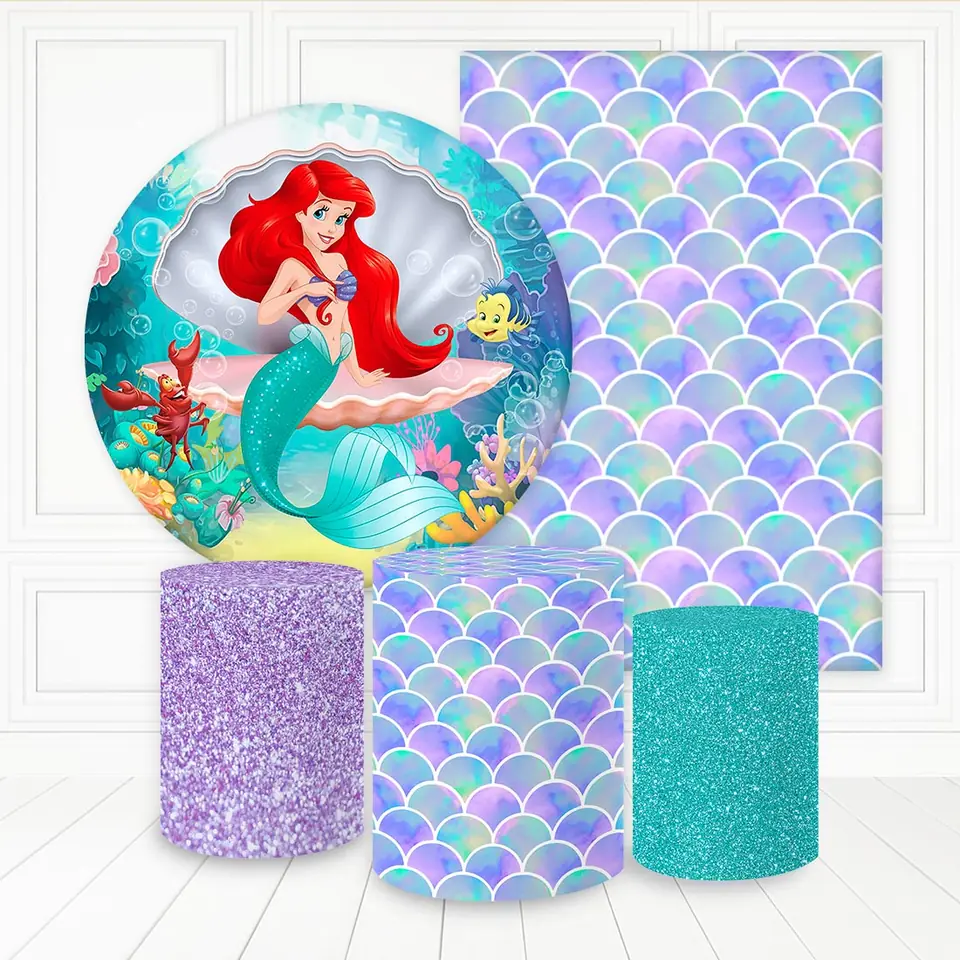Kit panel circular,panel lateral trio de fundas - Sirena Ariel