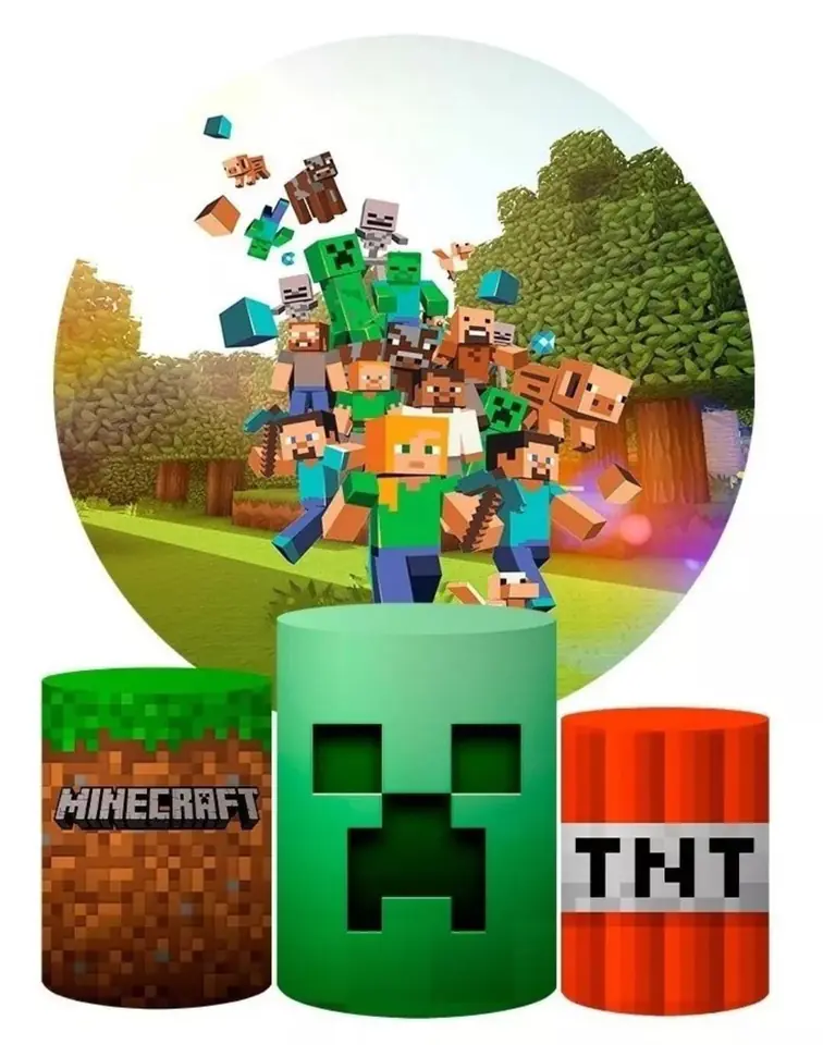 Kit panel circular trio de fundas – Minecraf