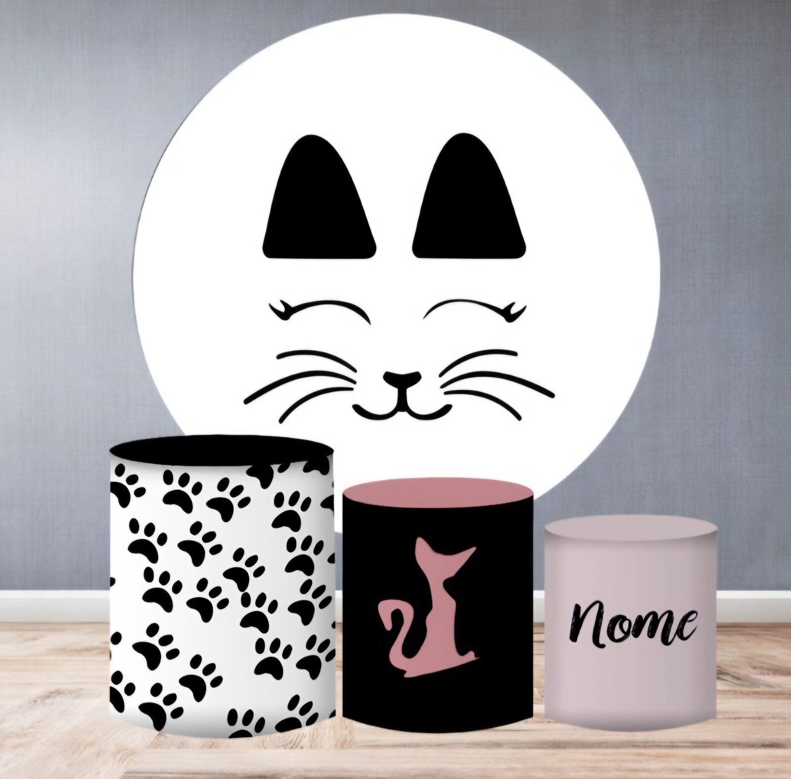 Kit panel circular trio de fundas - Gatito