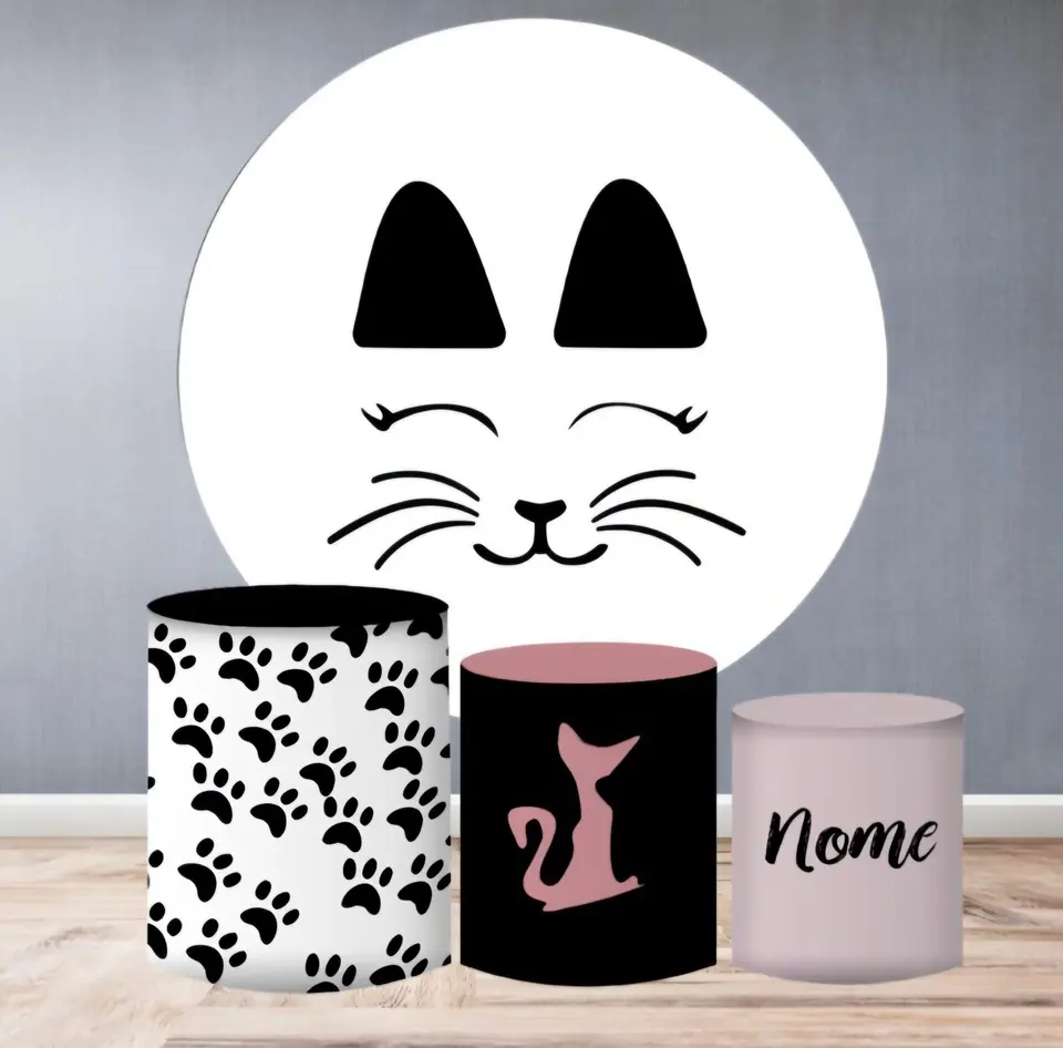 Kit panel circular trio de fundas - Gatito
