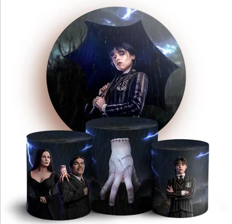Kit panel circular trio de fundas - Merlina Addams