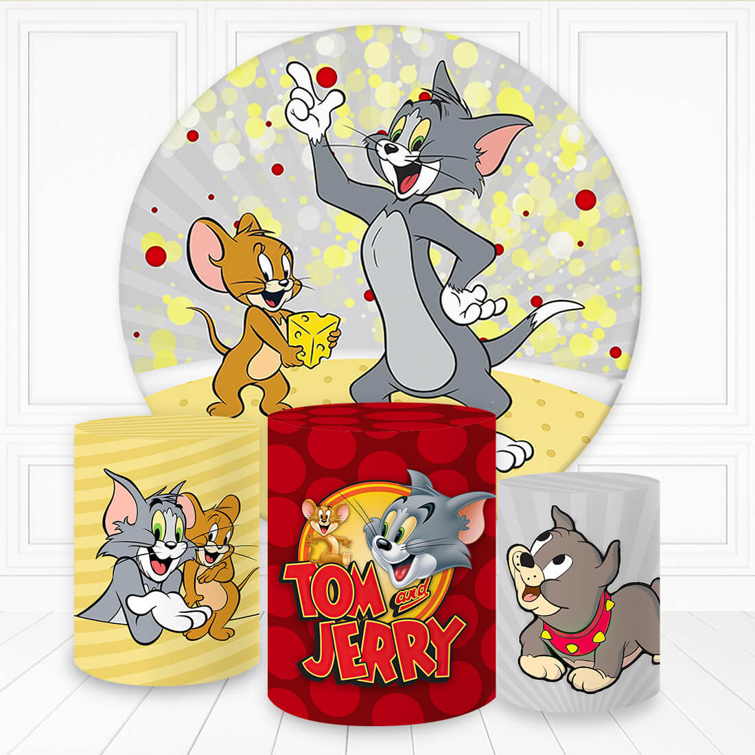 Kit panel circular trio de fundas - Tom & Jerry