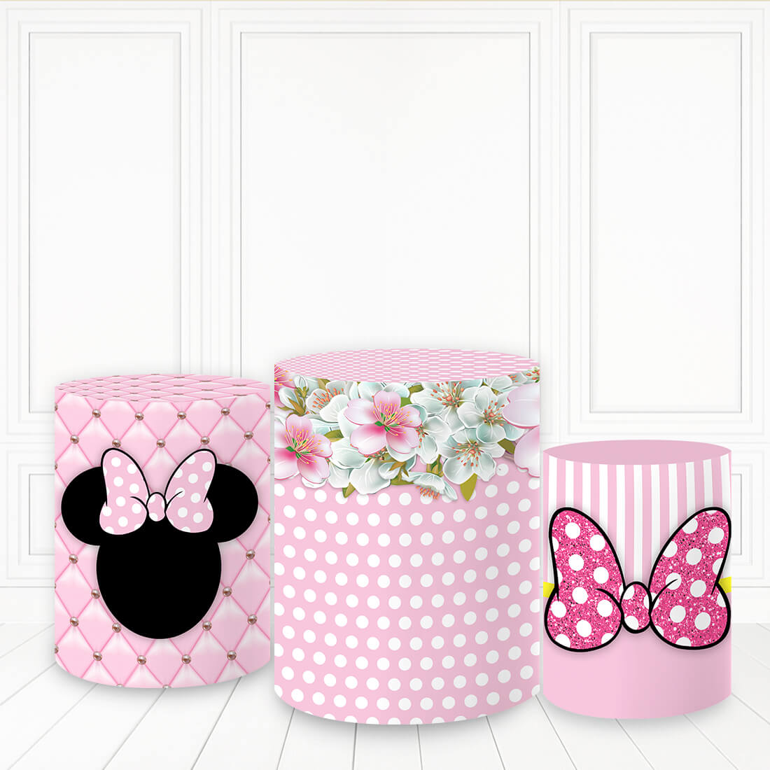 Trio de fundas - Minnie Rosa