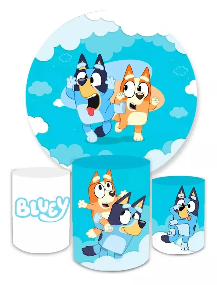 Kit panel circular trio de fundas – Bluey