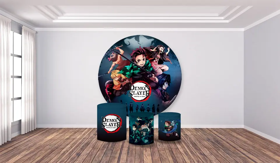 Kit panel circular trio de fundas - Demon Slayer