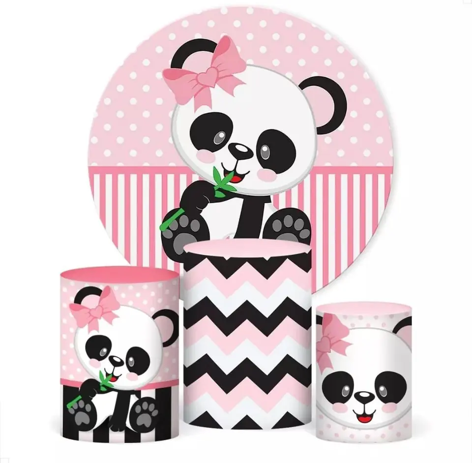 Kit panel circular trio de fundas - Osita Panda